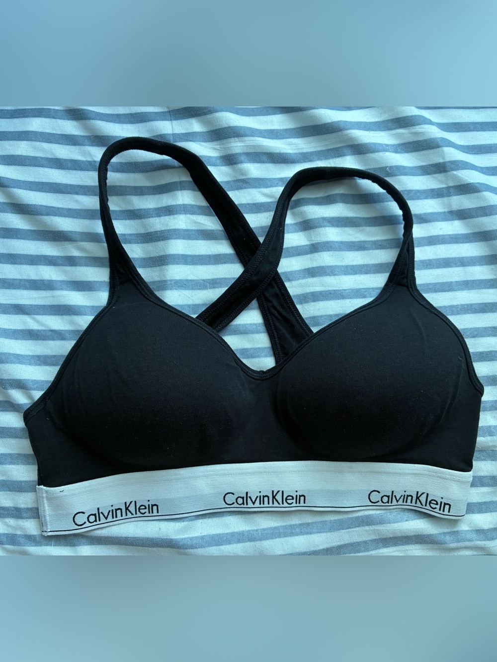 Calvin Klein Black Wireless Logo Underband Bralette